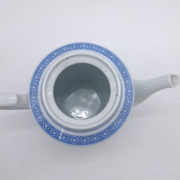 Vintage Unused Blue & White Ceramic Teapot - Picture 8 of 11
